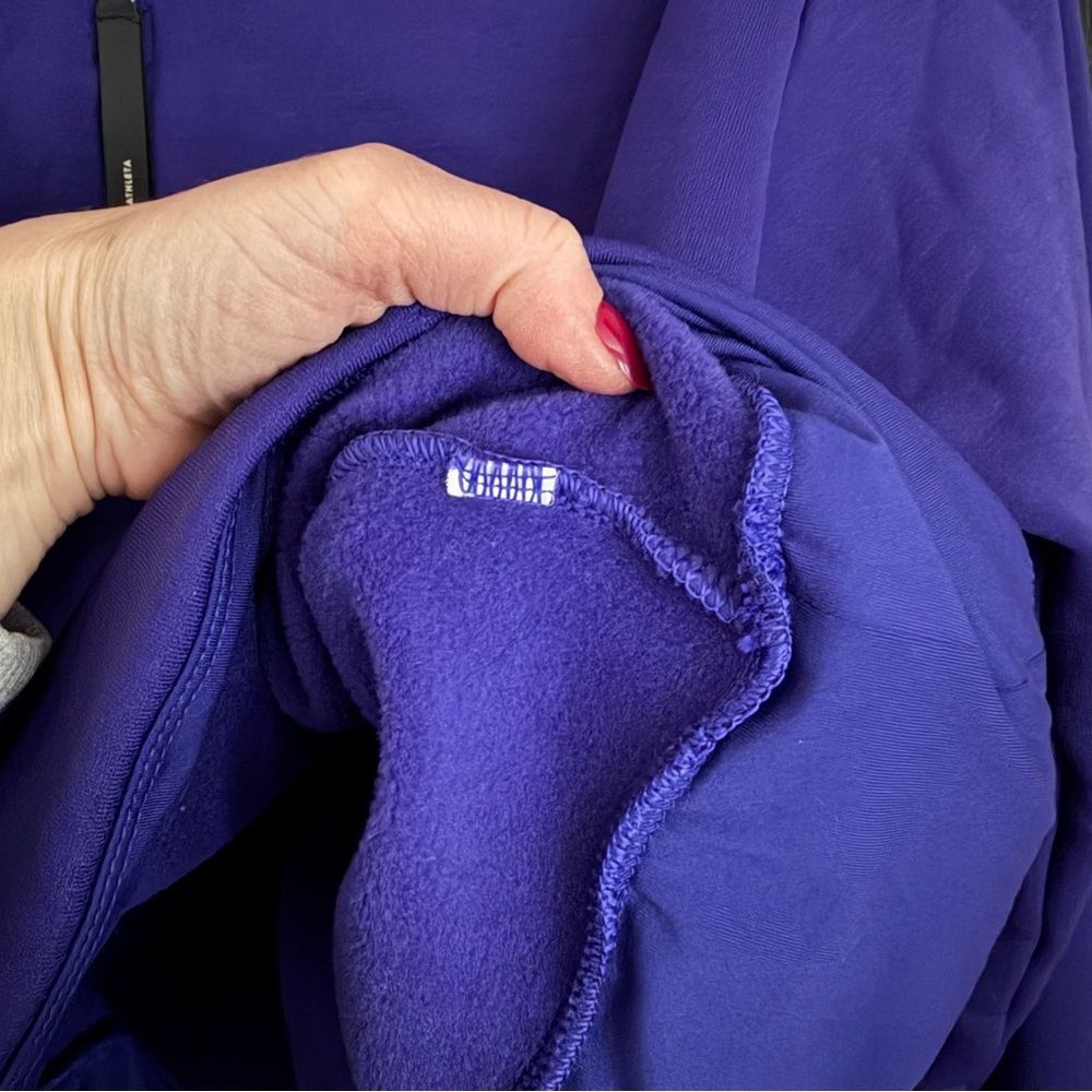 Athleta Altitude Polartec Half Zip Sweatshirt Women Size M Purple Noble Blue - Picture 10 of 10